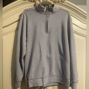 Tommy Bahama Mens Sz L Gray Long Sleeve Sweatshirt 1/4 Zip Pullover